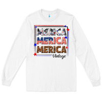 White merica merica merica vintage Long Sleeve Tee - texasbilliewilder