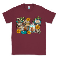 Burgundy bull skull coffee cups Classic Tee - Zillion Design Studio