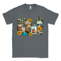 Charcoal Heather bull skull coffee cups Classic Tee - Zillion Design Studio