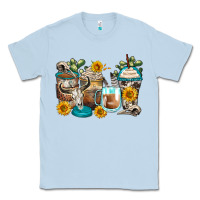 Dusty Blue bull skull coffee cups Classic Tee - Zillion Design Studio