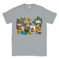 Heather Grey bull skull coffee cups Classic Tee - Zillion Design Studio