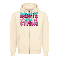 Sandshell Brave and Strong Zipper Hoodie - texasbilliewilder
