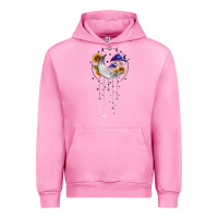 Fuchsia Pink moon and mushrooms with sunflower Urban Hoodie - MaliasSmallBusiness
