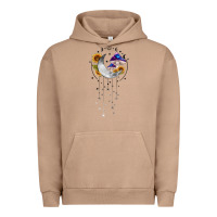 Pigment Burro moon and mushrooms with sunflower Urban Hoodie - MaliasSmallBusiness