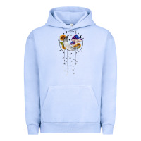 Pigment Grape Ice moon and mushrooms with sunflower Urban Hoodie - MaliasSmallBusiness