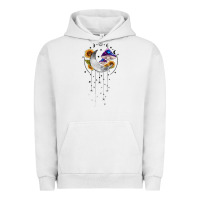 Pigment Lunar Rock moon and mushrooms with sunflower Urban Hoodie - MaliasSmallBusiness