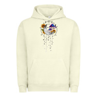 Pigment Pistachio moon and mushrooms with sunflower Urban Hoodie - MaliasSmallBusiness