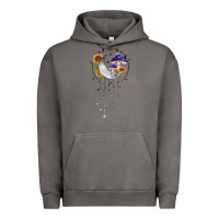 Pigment Tornado moon and mushrooms with sunflower Urban Hoodie - MaliasSmallBusiness