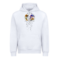 White moon and mushrooms with sunflower Urban Hoodie - MaliasSmallBusiness