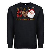 Black peace love santa Premium Sweatshirt - JahusDesignShop