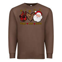 Chestnut peace love santa Premium Sweatshirt - JahusDesignShop
