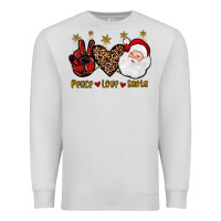 Dove Grey peace love santa Premium Sweatshirt - JahusDesignShop