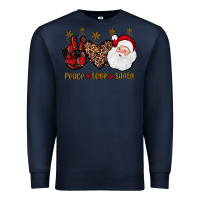 Navy peace love santa Premium Sweatshirt - JahusDesignShop