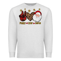Oatmeal Heather peace love santa Premium Sweatshirt - JahusDesignShop