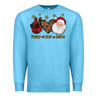Ocean Blue peace love santa Premium Sweatshirt - JahusDesignShop
