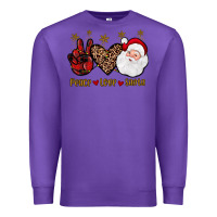 Purple peace love santa Premium Sweatshirt - JahusDesignShop
