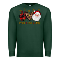Sports Green peace love santa Premium Sweatshirt - JahusDesignShop