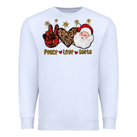 White peace love santa Premium Sweatshirt - JahusDesignShop