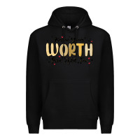 Black know your worth Premium Hoodie - MaliasSmallBusiness