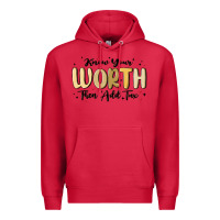 Cardinal know your worth Premium Hoodie - MaliasSmallBusiness