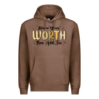 Chestnut know your worth Premium Hoodie - MaliasSmallBusiness