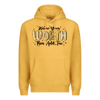 Mustard know your worth Premium Hoodie - MaliasSmallBusiness
