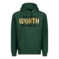 Sports Green know your worth Premium Hoodie - MaliasSmallBusiness
