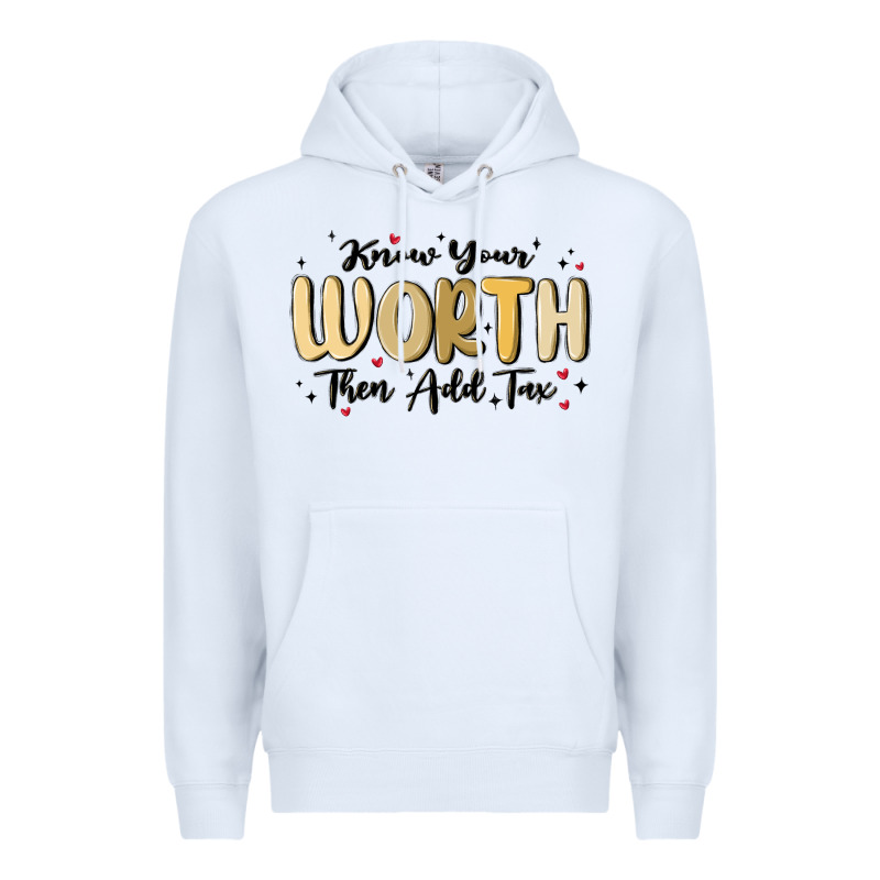 Know Your Worth Premium Hoodie by MaliasSmallBusiness | Teevron