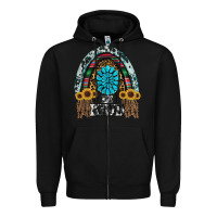 Black western rainbow  be kind Zipper Hoodie - RanaPortraitStore