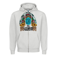 Dove Grey western rainbow  be kind Zipper Hoodie - RanaPortraitStore