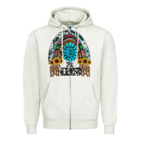 Oatmeal Heather western rainbow  be kind Zipper Hoodie - RanaPortraitStore