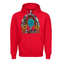 Red western rainbow  be kind Zipper Hoodie - RanaPortraitStore