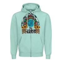 Seafoam western rainbow  be kind Zipper Hoodie - RanaPortraitStore