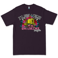 Plum im just a woman who loves her firefighter Premium Tee - SublimationCraftShop