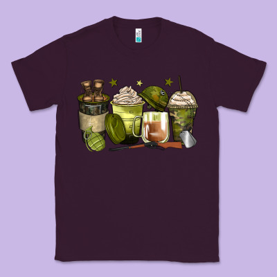Army Coffee Cups Classic Tee Designed By Zillion Design Studio