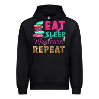 Black eat sleep manicure repeat Urban Hoodie - NancyCooperArtShop