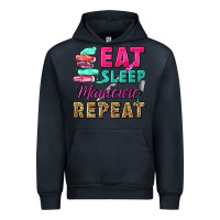 Navy eat sleep manicure repeat Urban Hoodie - NancyCooperArtShop