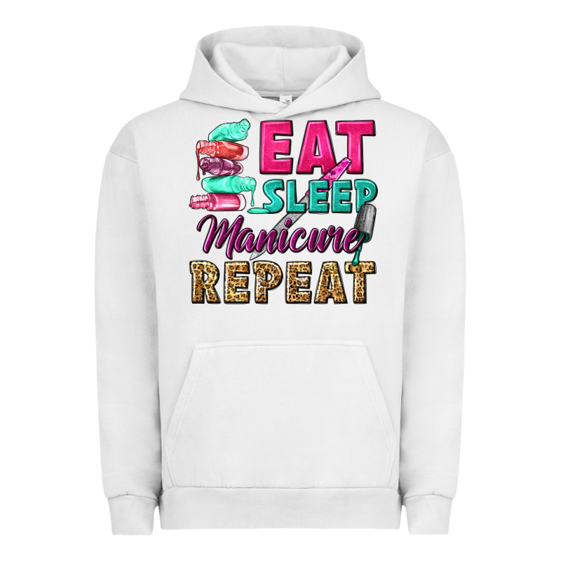 Eat Sleep Manicure Repeat Urban Hoodie by NancyCooperArtShop | Teevron