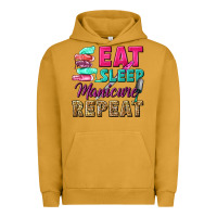 Pigment Peanut Butter eat sleep manicure repeat Urban Hoodie - NancyCooperArtShop