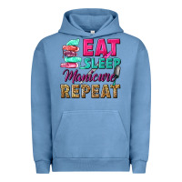 Pigment Pebble Blue eat sleep manicure repeat Urban Hoodie - NancyCooperArtShop