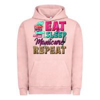 Pigment Salmon eat sleep manicure repeat Urban Hoodie - NancyCooperArtShop