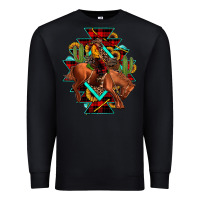 Black aztec rodeo cowboy christmas Premium Sweatshirt - JahusDesignShop