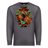 Charcoal Heather aztec rodeo cowboy christmas Premium Sweatshirt - JahusDesignShop