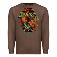 Chestnut aztec rodeo cowboy christmas Premium Sweatshirt - JahusDesignShop