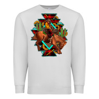 Dove Grey aztec rodeo cowboy christmas Premium Sweatshirt - JahusDesignShop
