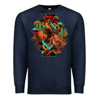 Navy aztec rodeo cowboy christmas Premium Sweatshirt - JahusDesignShop