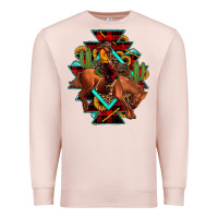 Pale Pink aztec rodeo cowboy christmas Premium Sweatshirt - JahusDesignShop