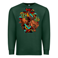 Sports Green aztec rodeo cowboy christmas Premium Sweatshirt - JahusDesignShop