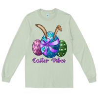 Matcha easter bunny ear eggs easter vibes Long Sleeve Tee - RanaPortraitStore