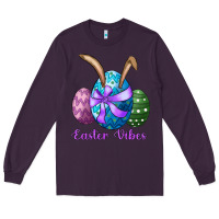 Plum easter bunny ear eggs easter vibes Long Sleeve Tee - RanaPortraitStore